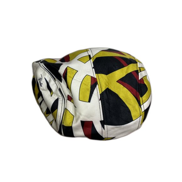 100% Authentic Emilio Pucci Red/Yellow/Black/White  Beret Hat - Picture 5 of 10